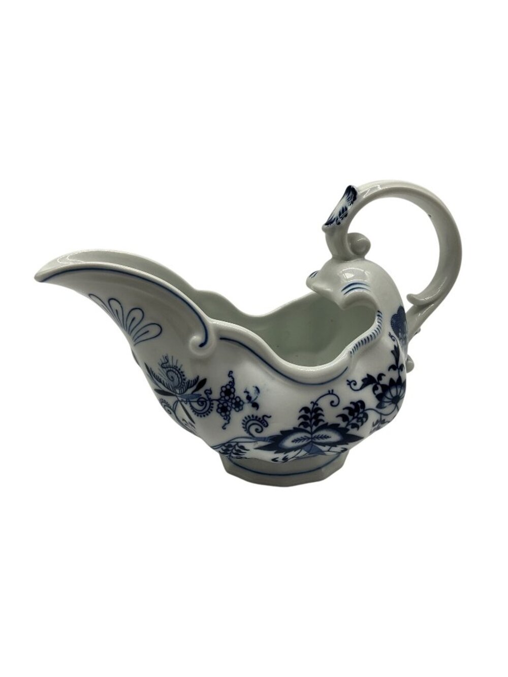 Blue Danube Large Blue & White Gravy Boat Blue Onion Retired Pattern Vintage
